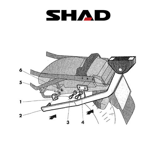 SHAD Perälaukkuteline, HONDA CBR 1000 F (94-01)